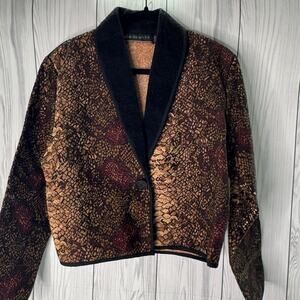 Vintage 90s New Identity Medium Women’s Tapestry Jacket Style Whimsey Retro